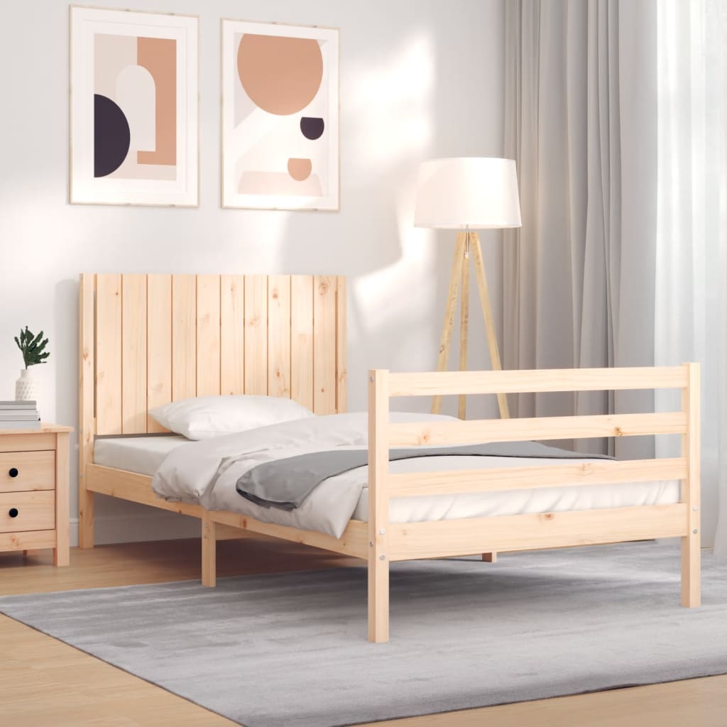 Bed Frame without Mattress 100x200 cm Solid Wood