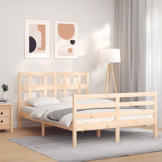 Bed Frame without Mattress Small Double Solid Wood