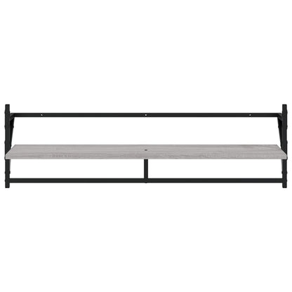 6 Piece Wall Shelf Set with Bars Grey Sonoma Engineered Wood