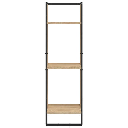 3-Tier Wall Shelf Sonoma Oak 30x25x100 cm Engineered Wood