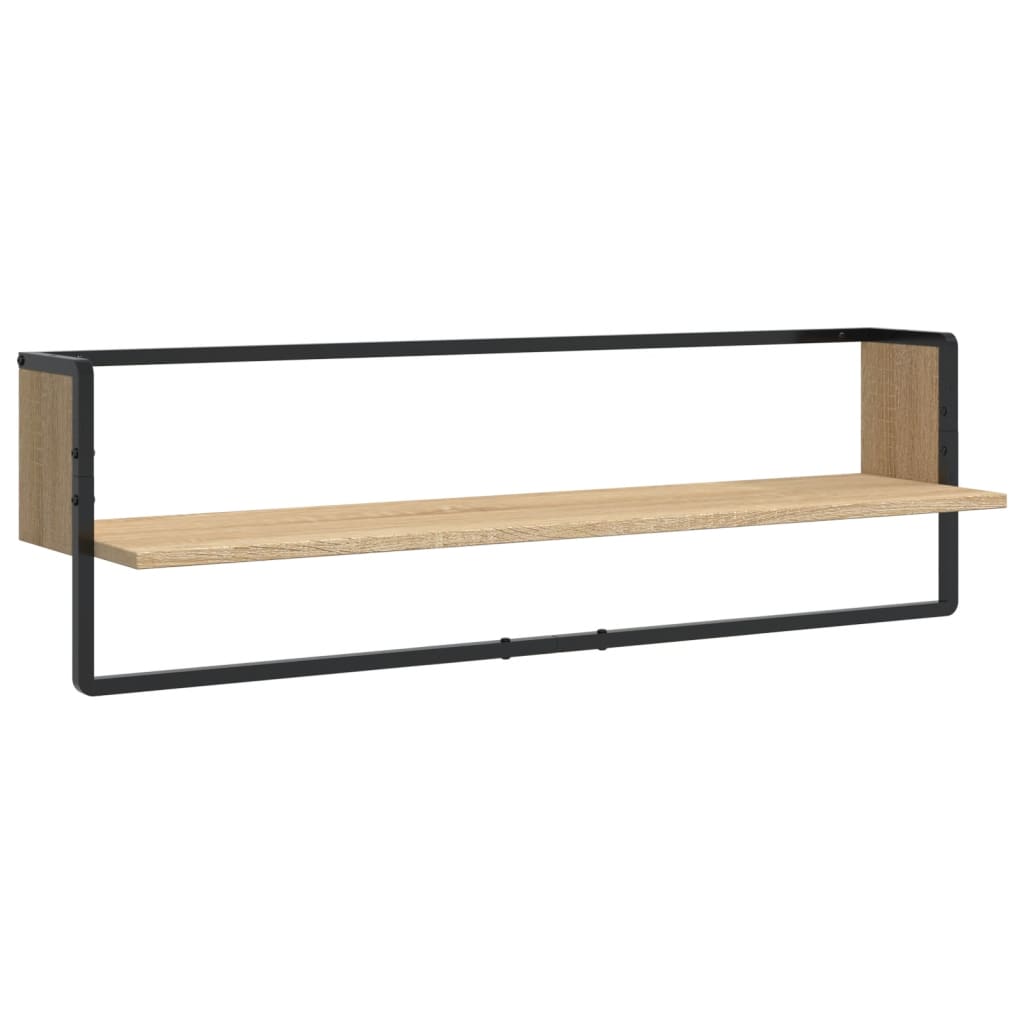 6 Piece Wall Shelf Set with Bars Sonoma Oak Engineered Wood