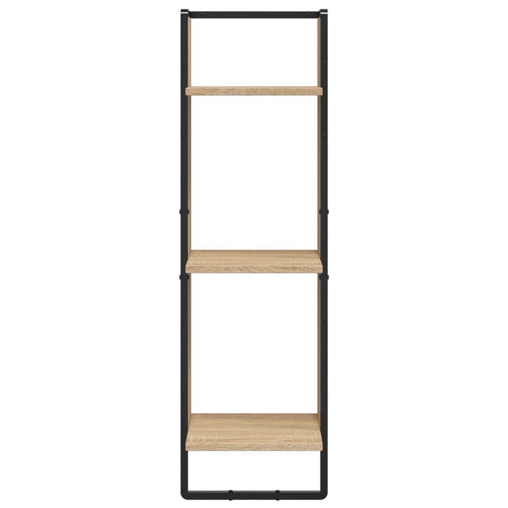 6 Piece Wall Shelf Set with Bars Sonoma Oak Engineered Wood