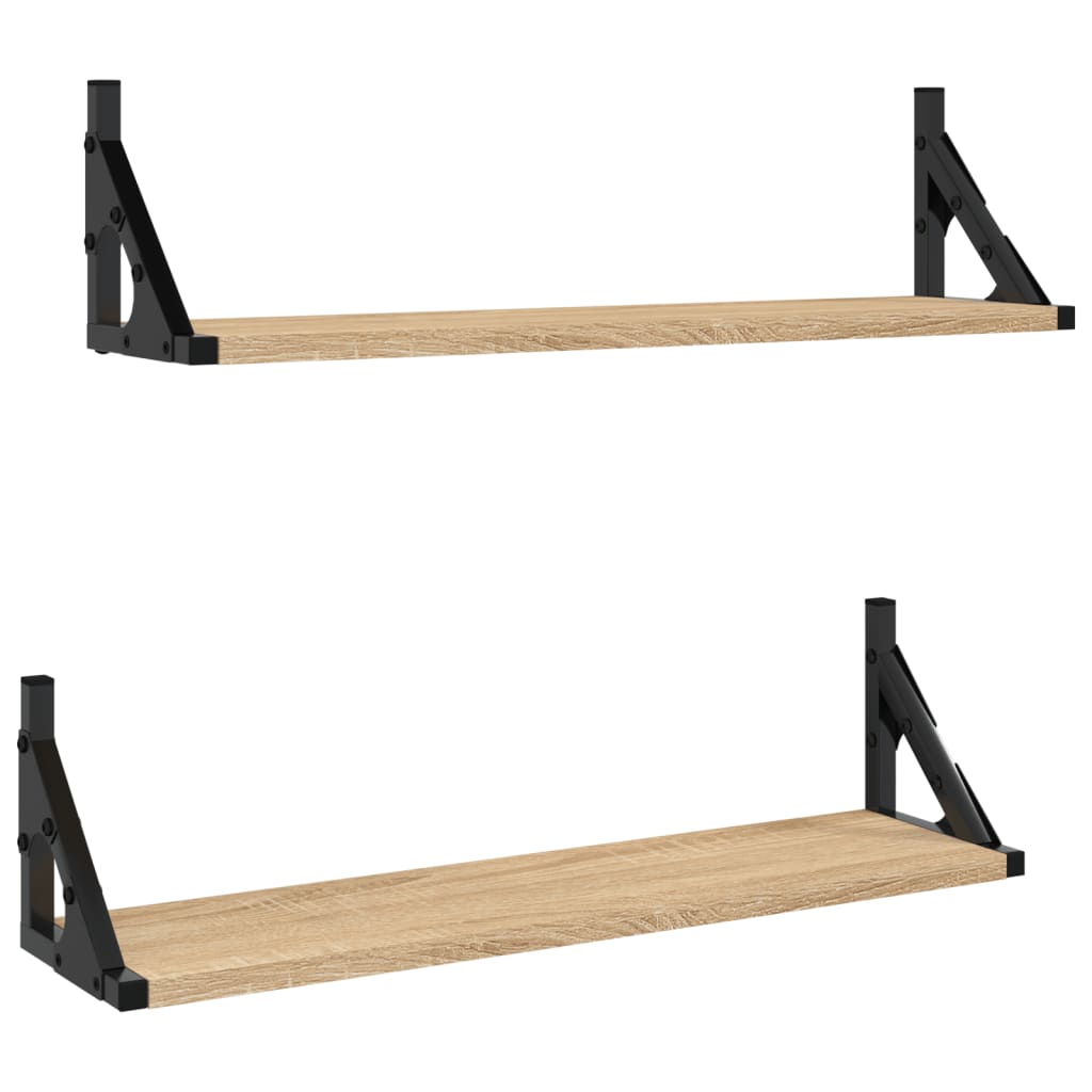 Wall Shelves 2 pcs Sonoma Oak 60x15x15.5 cm