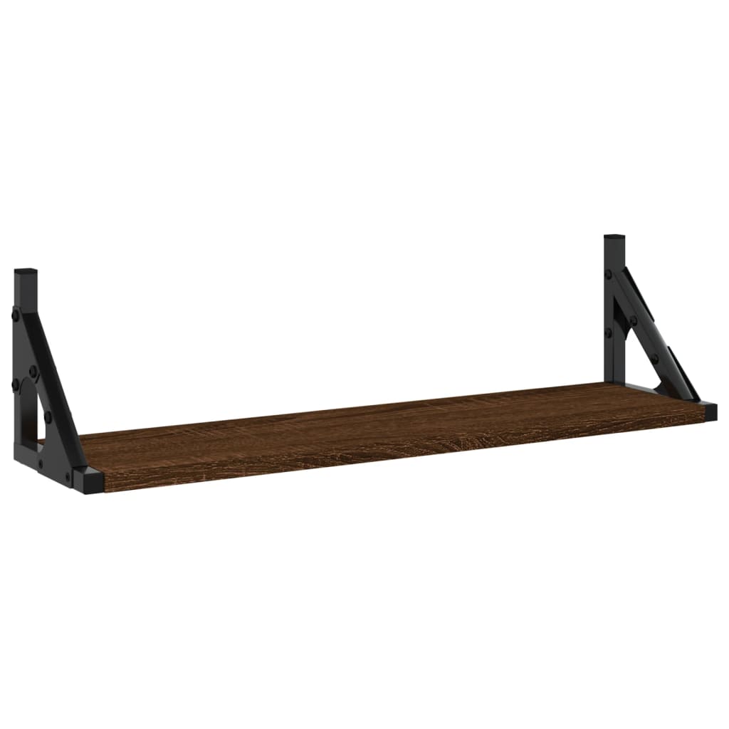 Wall Shelves 2 pcs Brown Oak 60x15x15.5 cm