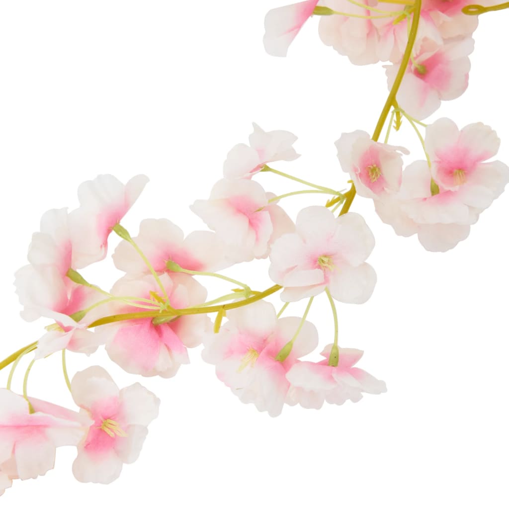 Artificial Flower Garlands 6 pcs Light Pink 180 cm