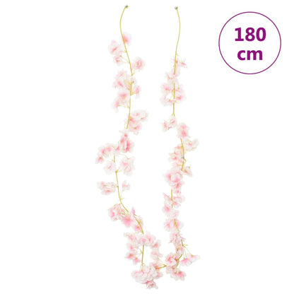 Artificial Flower Garlands 6 pcs Light Pink 180 cm