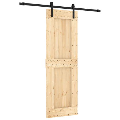 Sliding Door with Hardware Set 70x210 cm Solid Wood Pine