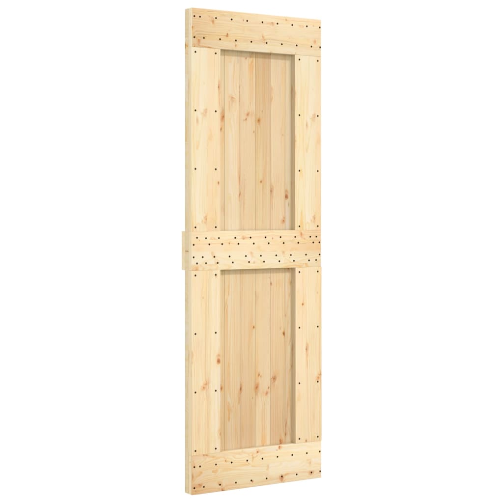 Sliding Door with Hardware Set 70x210 cm Solid Wood Pine