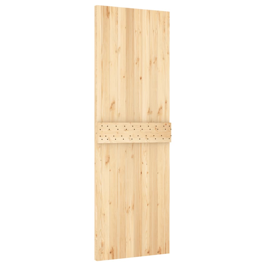 Sliding Door with Hardware Set 70x210 cm Solid Wood Pine