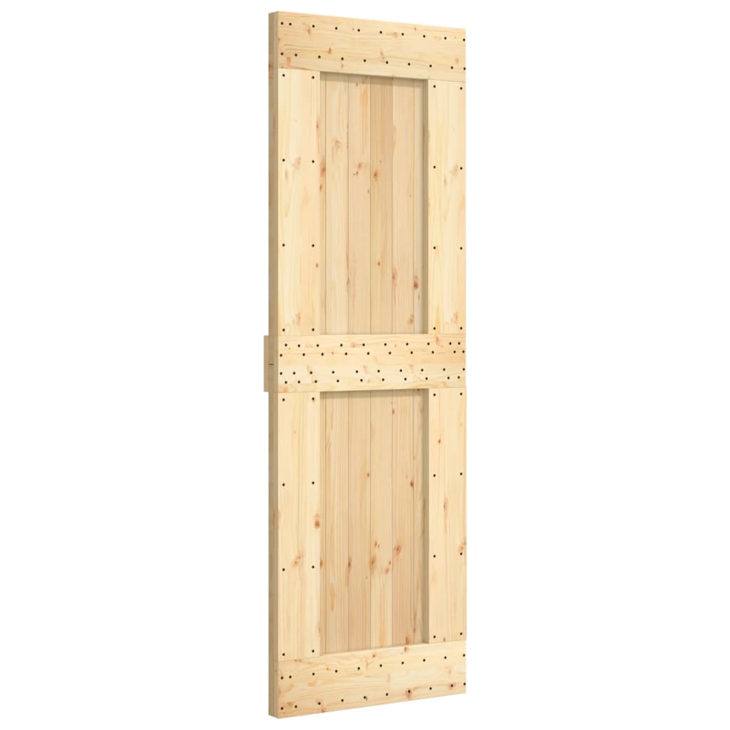 Sliding Door with Hardware Set 70x210 cm Solid Wood Pine