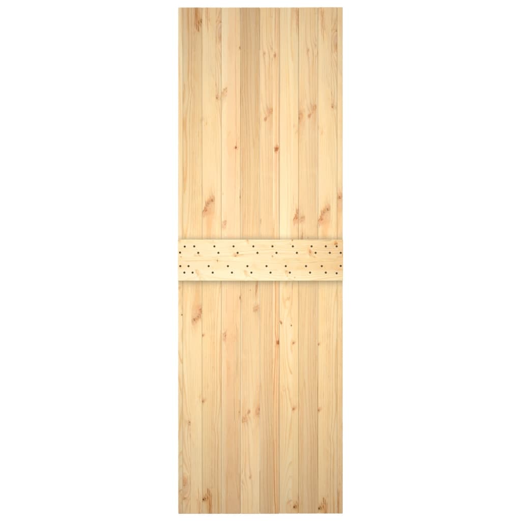 Sliding Door with Hardware Set 70x210 cm Solid Wood Pine