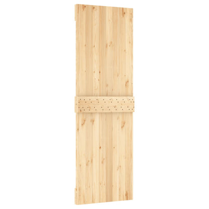 Sliding Door with Hardware Set 70x210 cm Solid Wood Pine