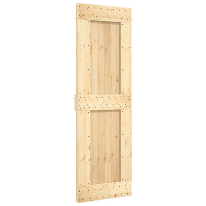 Sliding Door with Hardware Set 70x210 cm Solid Wood Pine