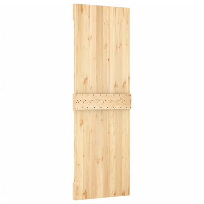 Sliding Door with Hardware Set 70x210 cm Solid Wood Pine