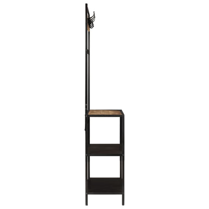 Coat Rack 90x35x180 cm Solid Wood Mango and Iron