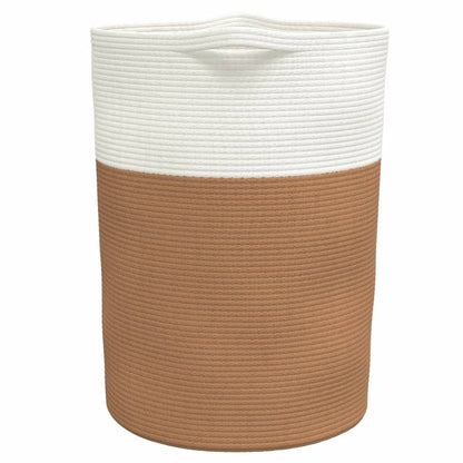 Storage Basket Brown and White Ø49x65 cm Cotton