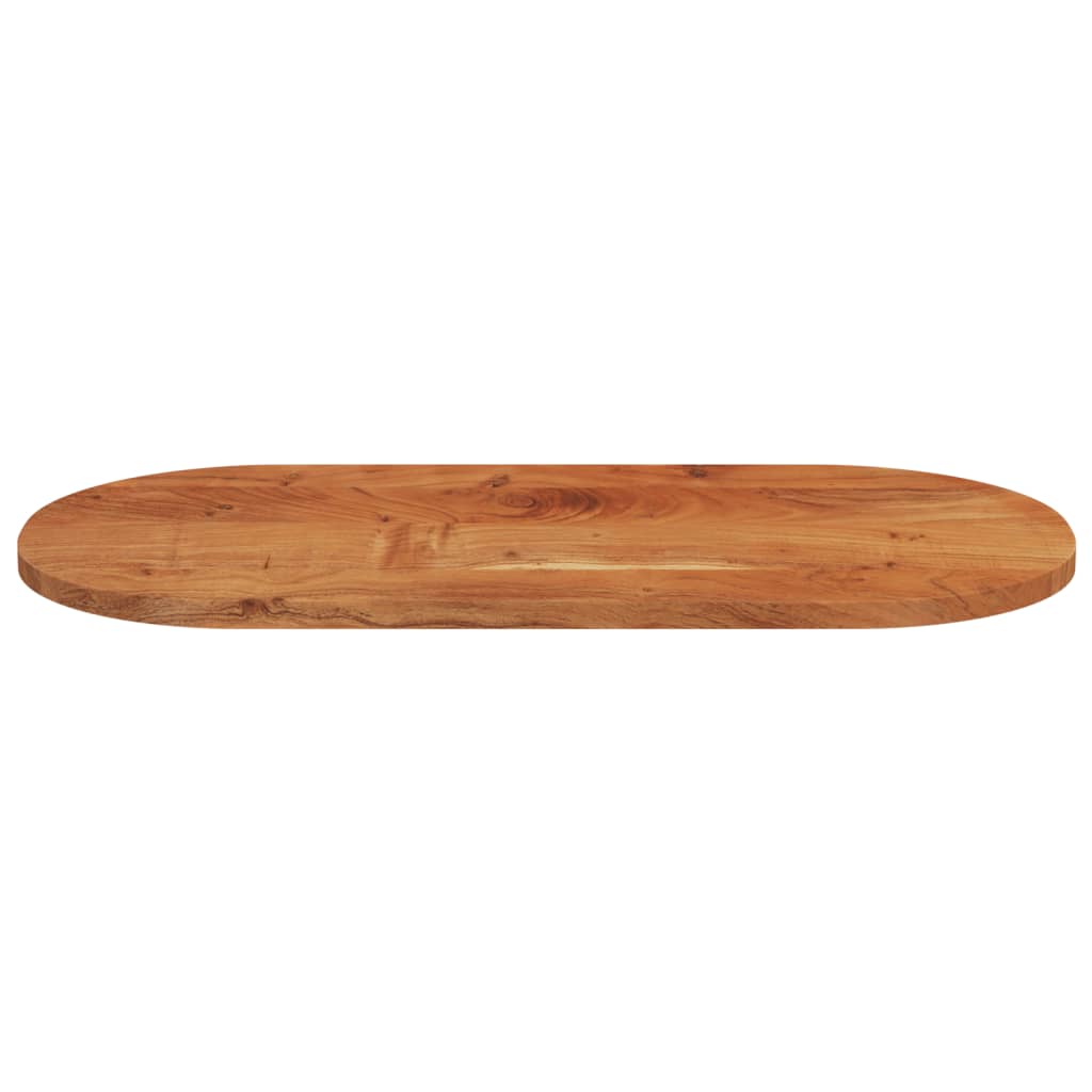 Table Top 80x40x3.8 cm Oval Solid Wood Acacia