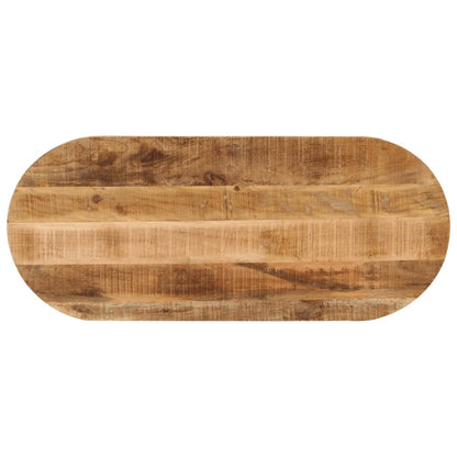 Table Top 80x40x2.5 cm Oval Solid Wood Rough Mango