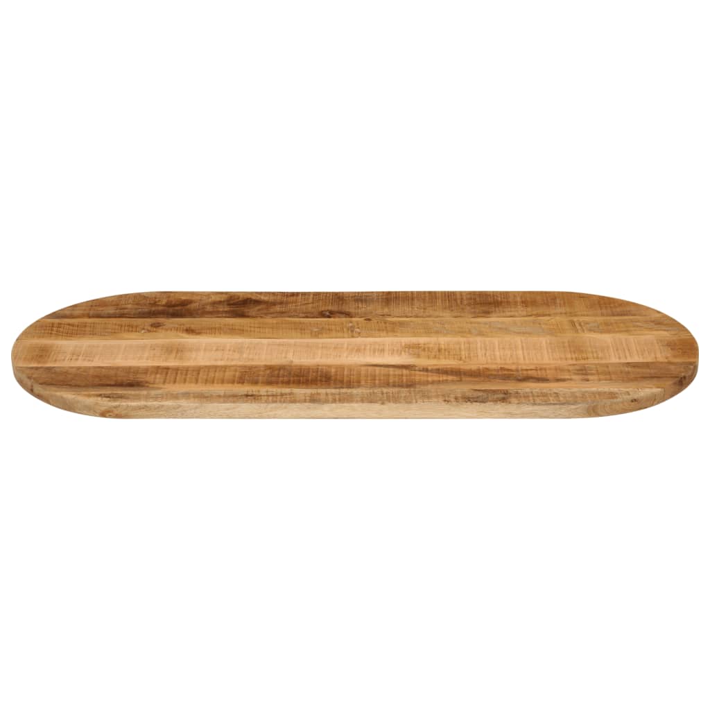 Table Top 80x40x2.5 cm Oval Solid Wood Rough Mango