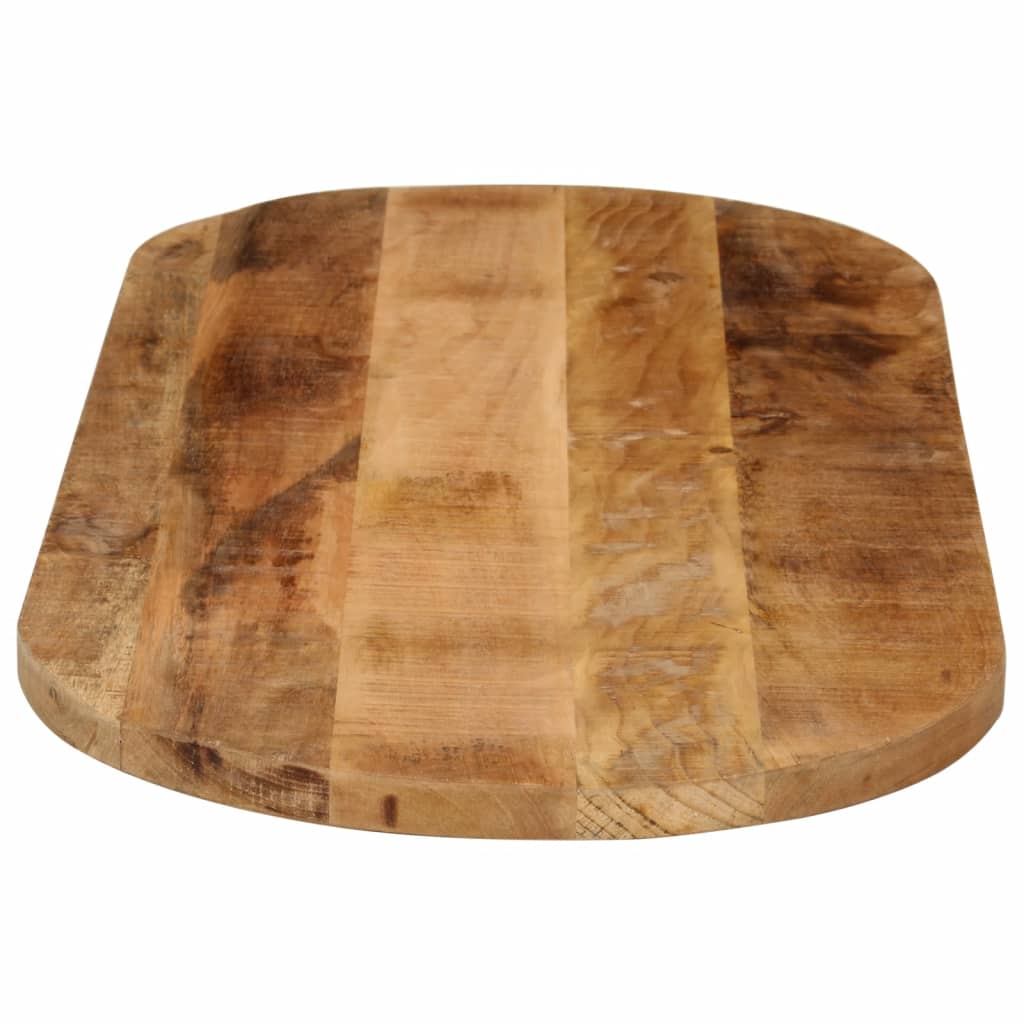 Table Top 80x40x2.5 cm Oval Solid Wood Rough Mango