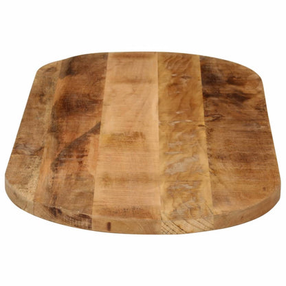 Table Top 80x40x2.5 cm Oval Solid Wood Rough Mango