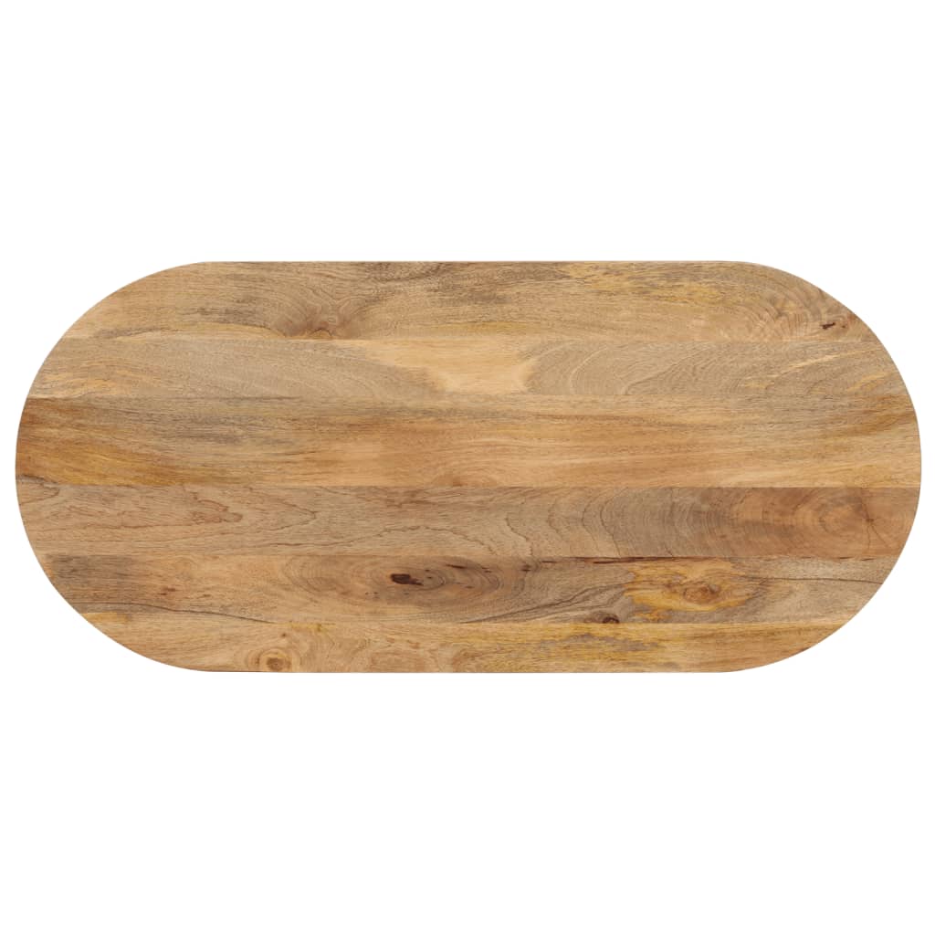 Table Top 80x40x2.5 cm Oval Solid Wood Mango