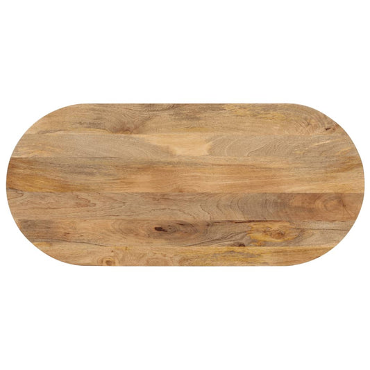 Table Top 80x40x2.5 cm Oval Solid Wood Mango