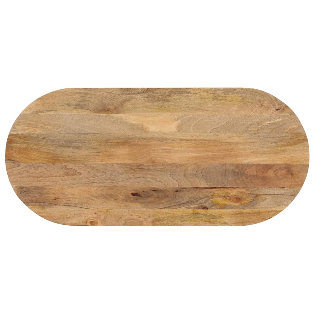 Table Top 120x60x3.8 cm Oval Solid Wood Mango