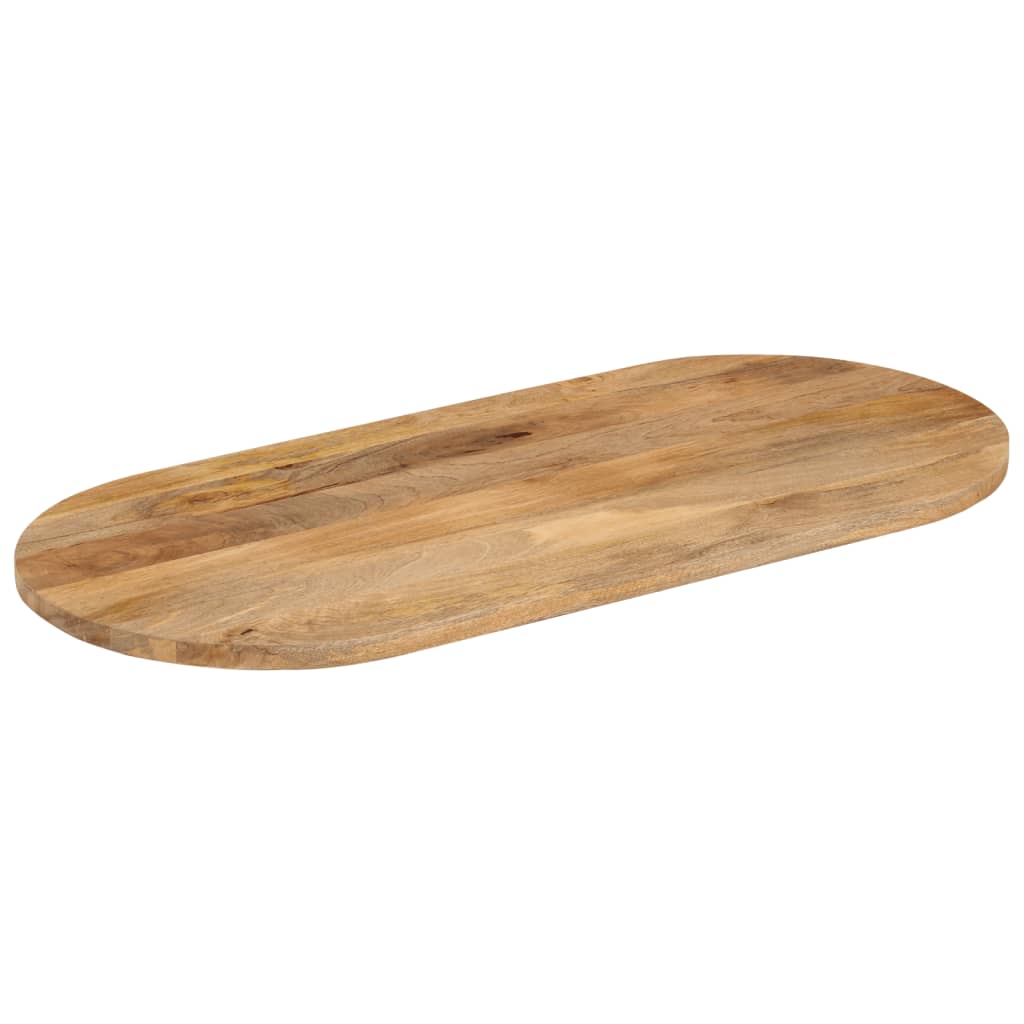 Table Top 120x60x3.8 cm Oval Solid Wood Mango