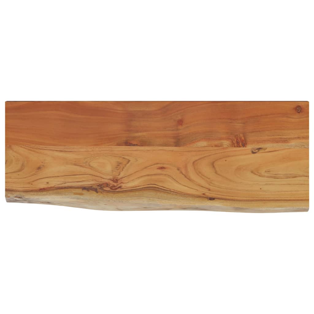 Wall Shelf 80x30x2.5 cm Rectangular Solid Wood Acacia Live Edge