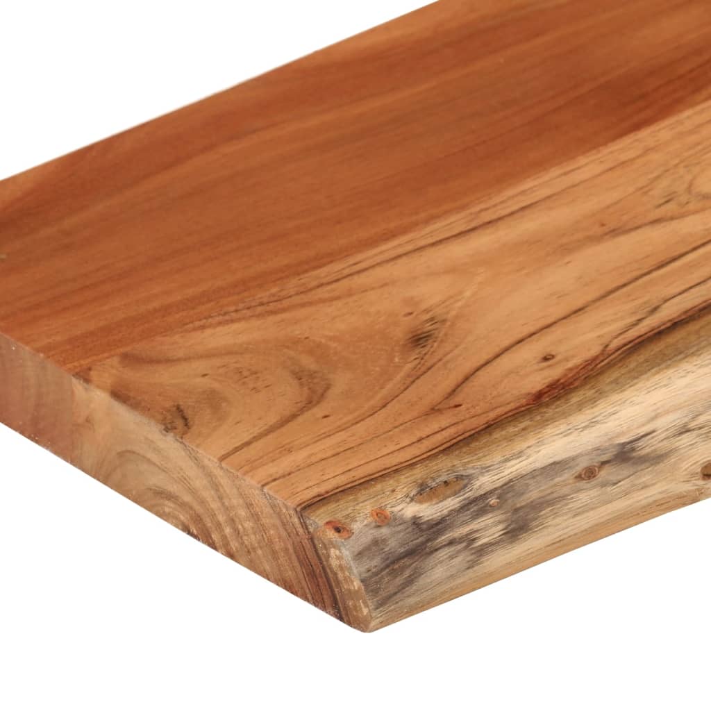 Wall Shelf 80x30x2.5 cm Rectangular Solid Wood Acacia Live Edge