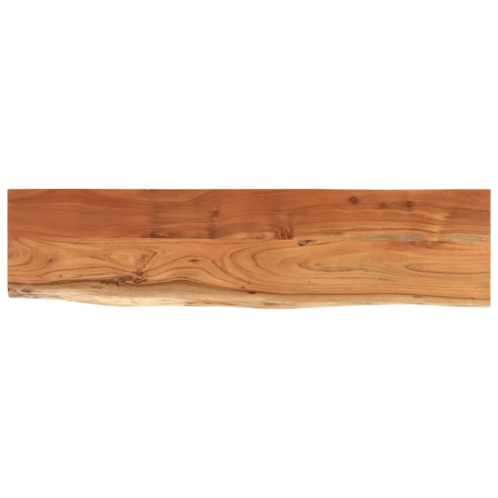 Wall Shelf 120x30x2.5 cm Rectangular Solid Wood Acacia Live Edge