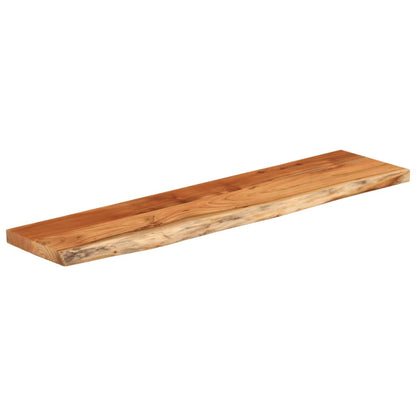 Wall Shelf 120x30x2.5 cm Rectangular Solid Wood Acacia Live Edge