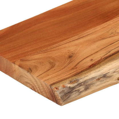 Wall Shelf 120x30x2.5 cm Rectangular Solid Wood Acacia Live Edge