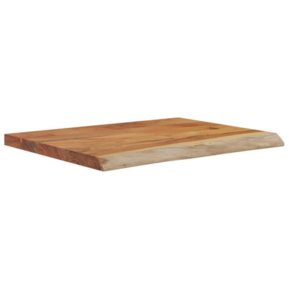 Wall Shelf 50x40x2.5 cm Rectangular Solid Wood Acacia Live Edge