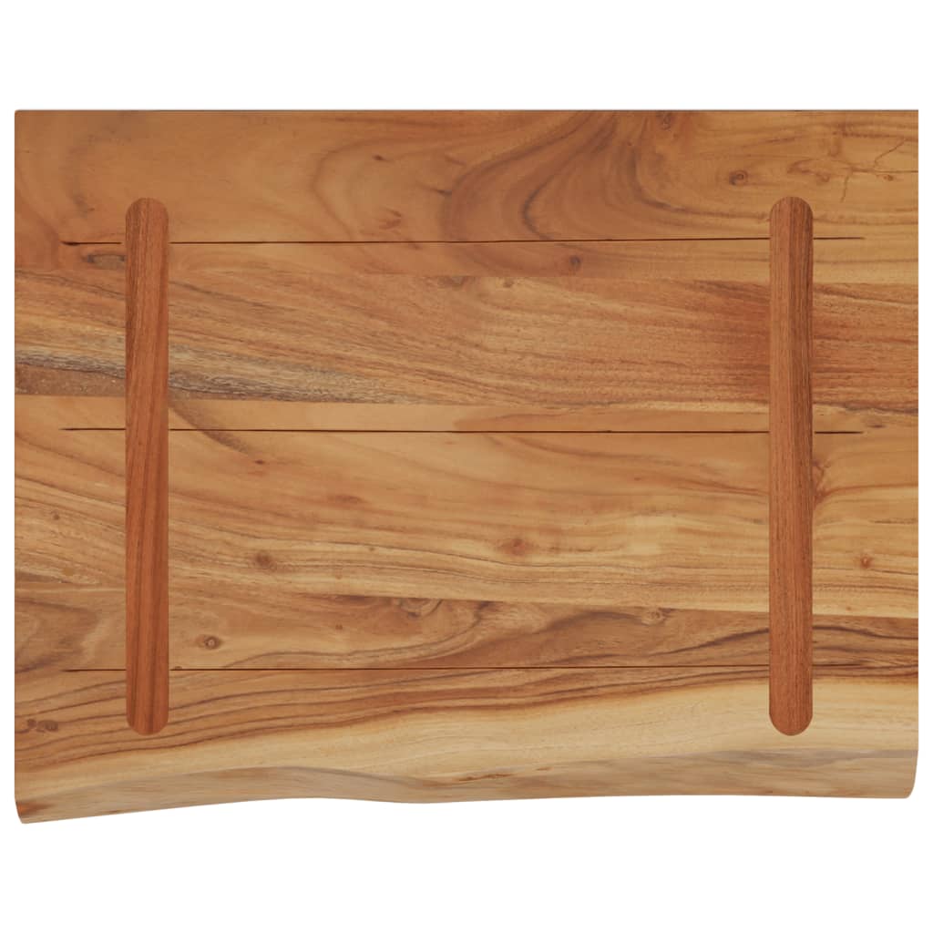 Wall Shelf 50x40x2.5 cm Rectangular Solid Wood Acacia Live Edge