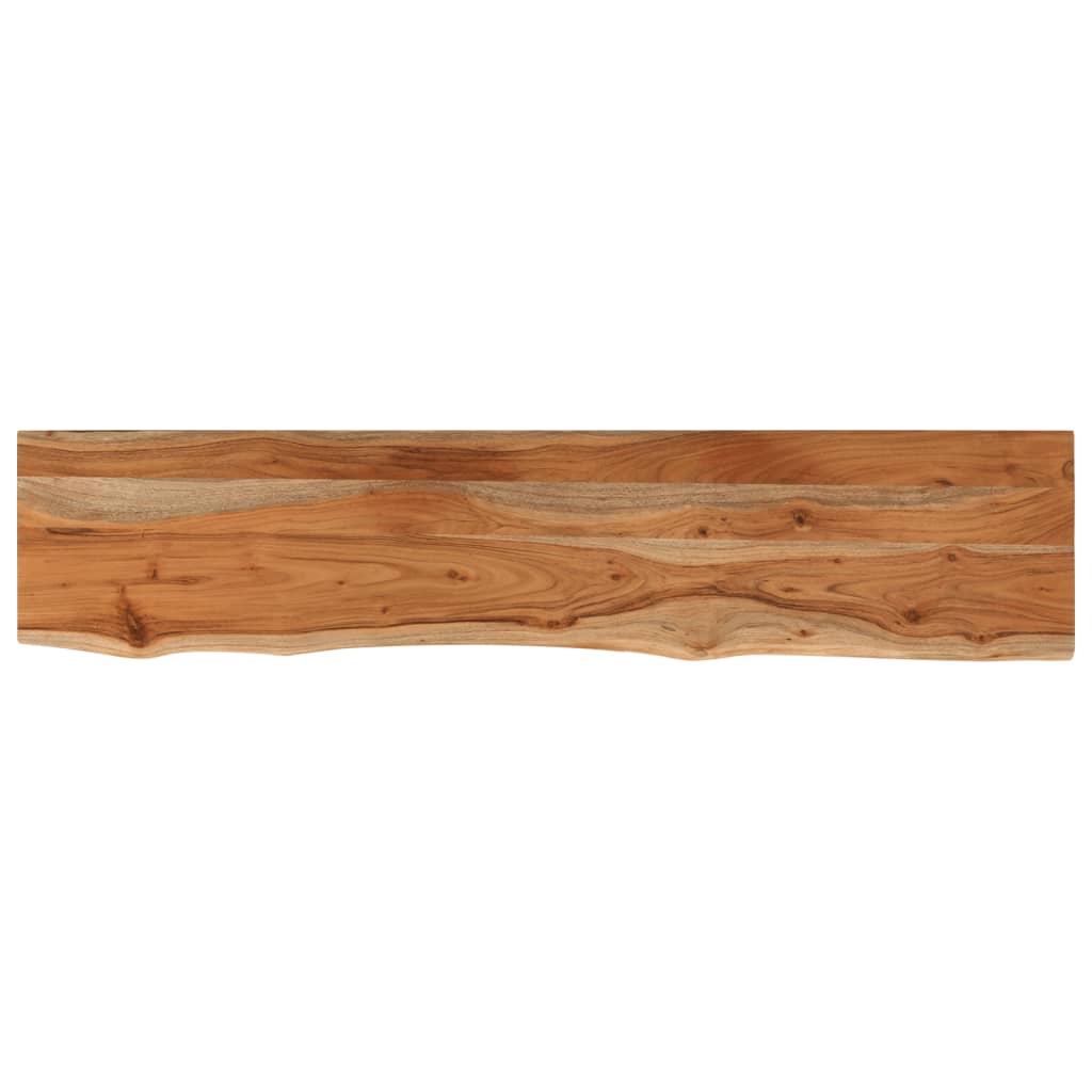 Table Top 180x40x2.5 cm Rectangular Solid Wood Acacia Live Edge