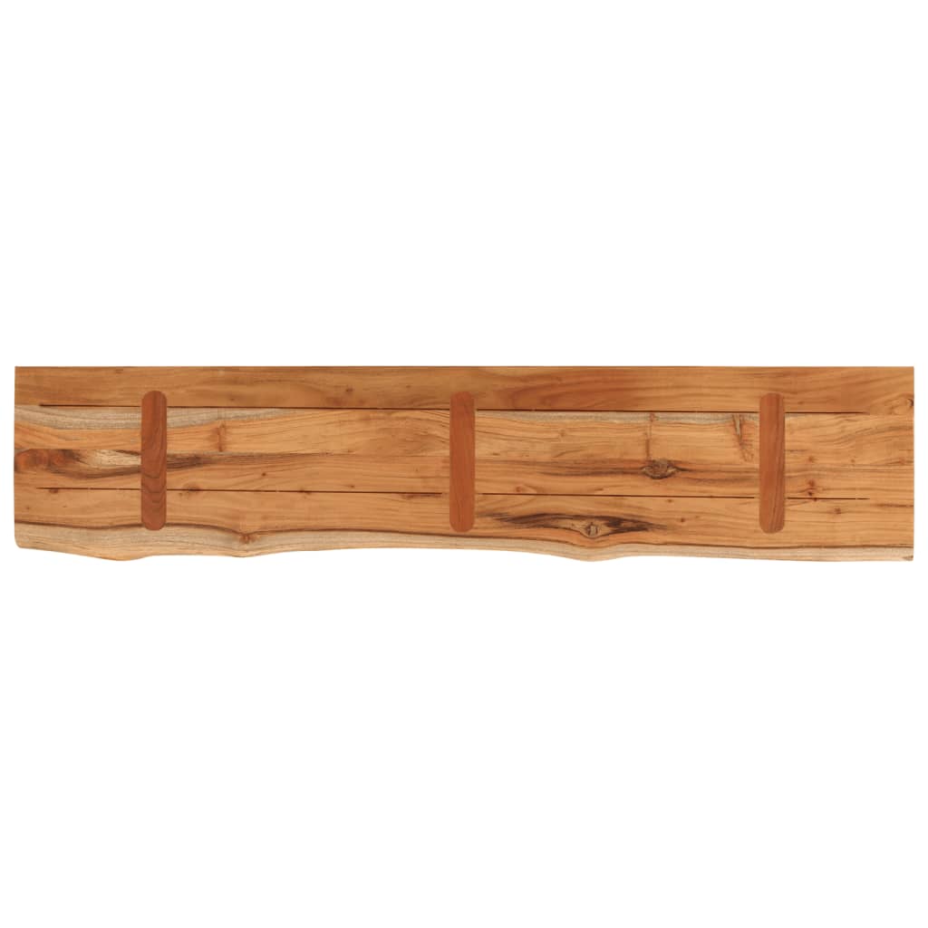 Table Top 180x40x2.5 cm Rectangular Solid Wood Acacia Live Edge