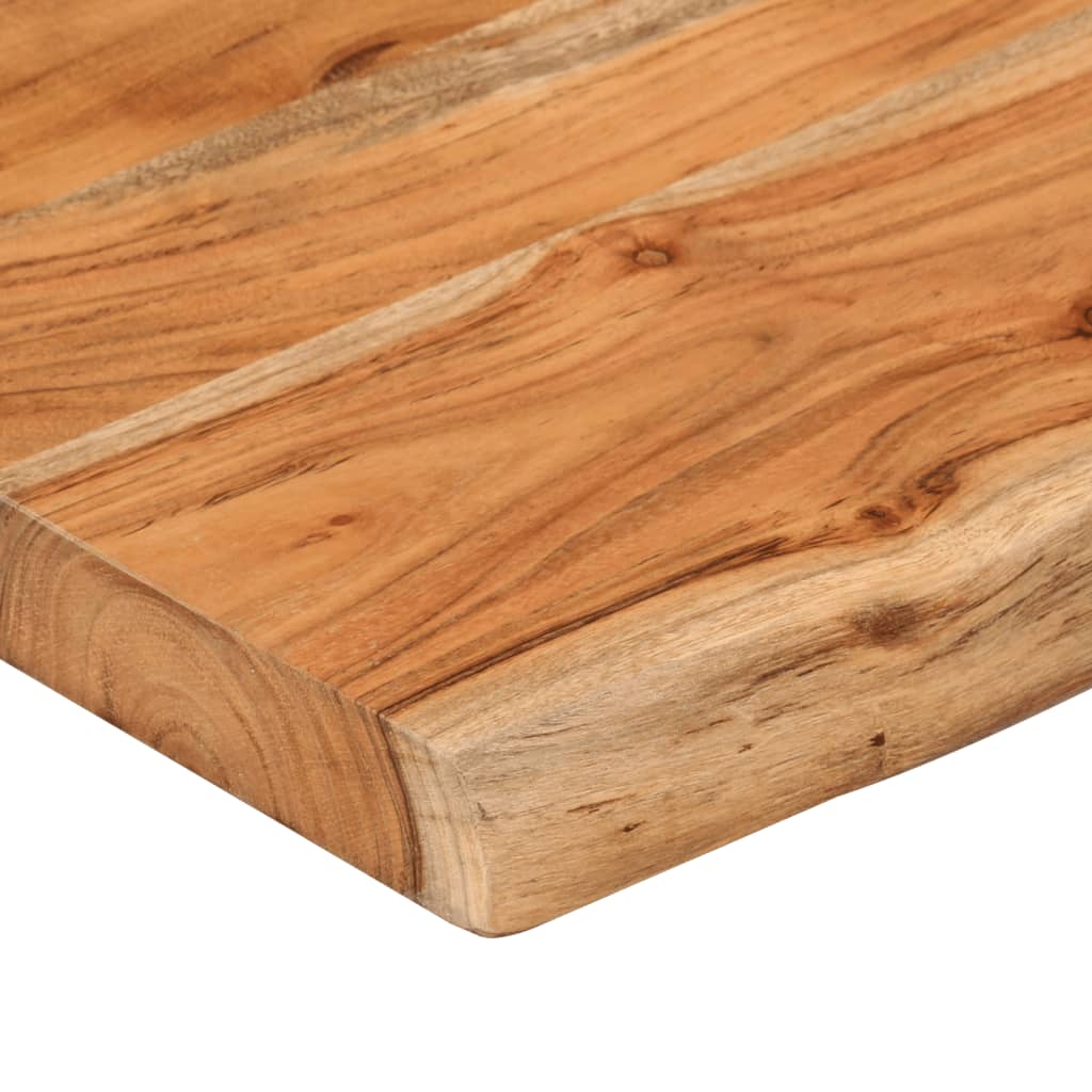 Table Top 180x40x2.5 cm Rectangular Solid Wood Acacia Live Edge