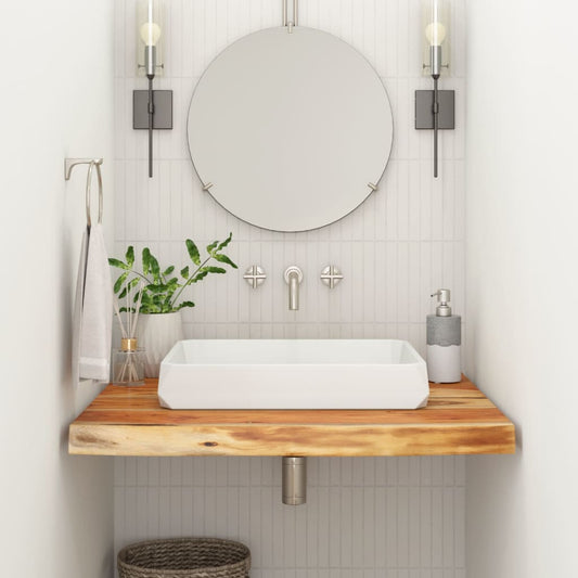 Bathroom Countertop 80x60x2.5 cm Rectangular Solid Wood Acacia