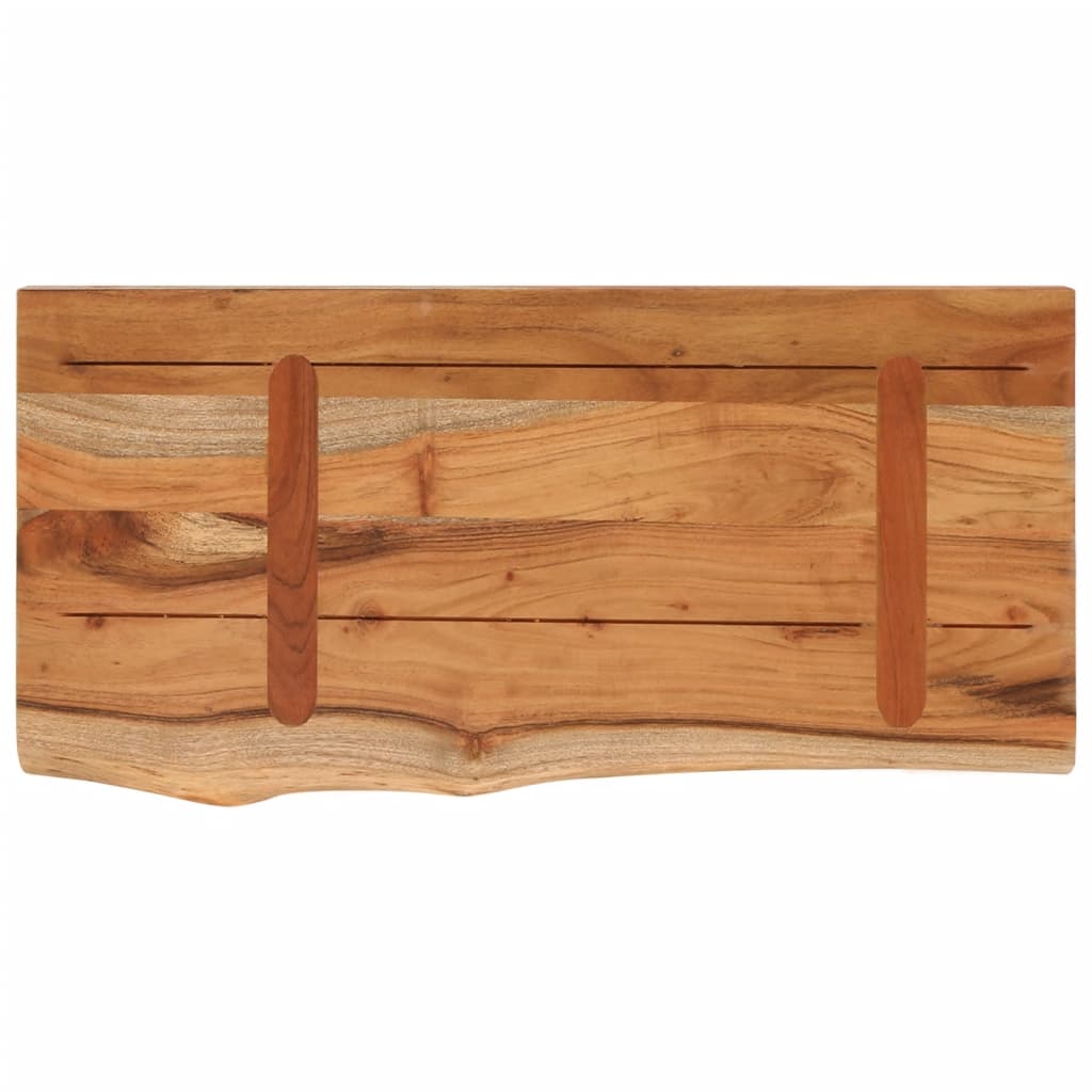 Wall Shelf 40x20x3.8 cm Rectangular Solid Wood Acacia Live Edge