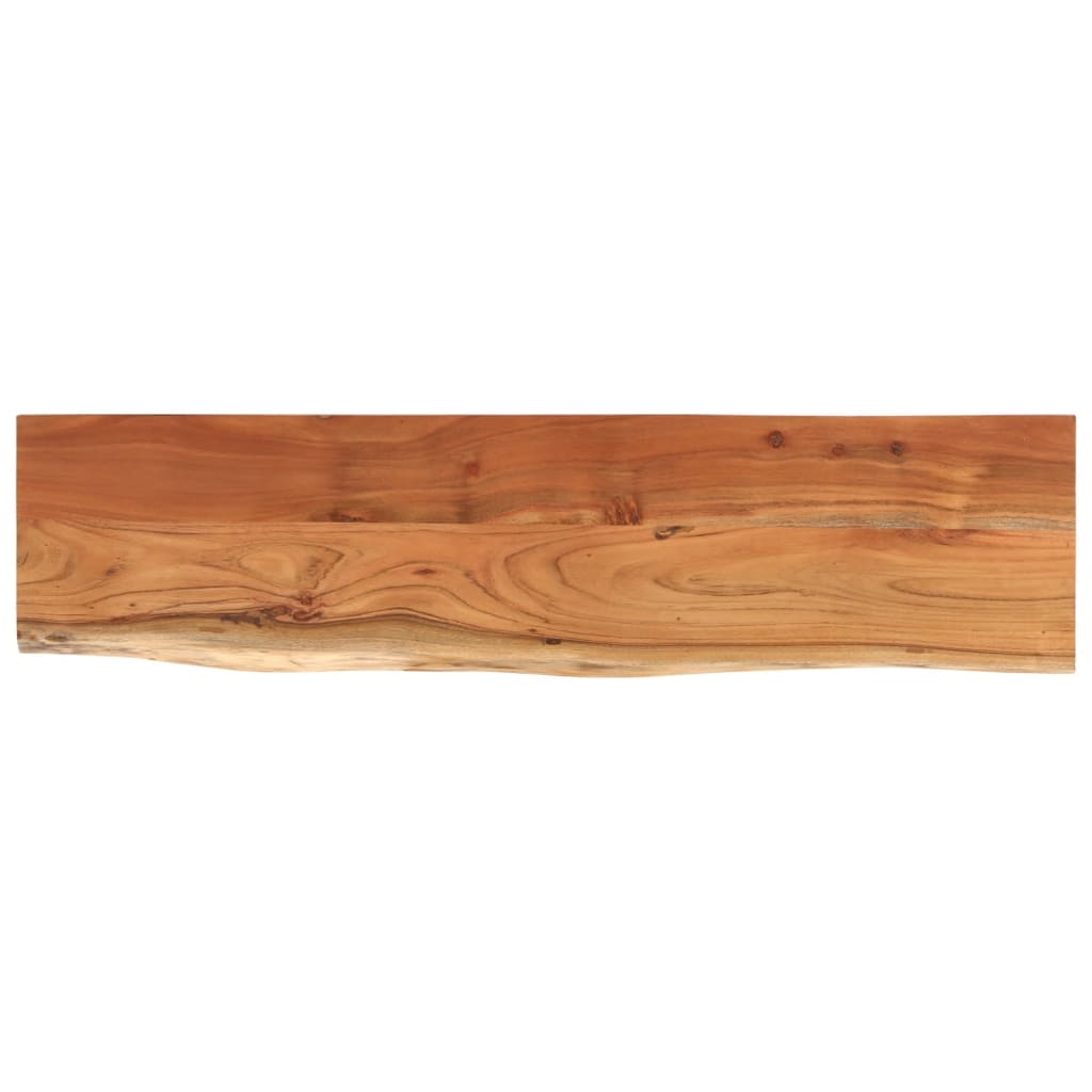 Wall Shelf 80x20x3.8 cm Rectangular Solid Wood Acacia Live Edge