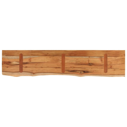 Wall Shelf 100x20x3.8 cm Rectangular Solid Wood Acacia Live Edge