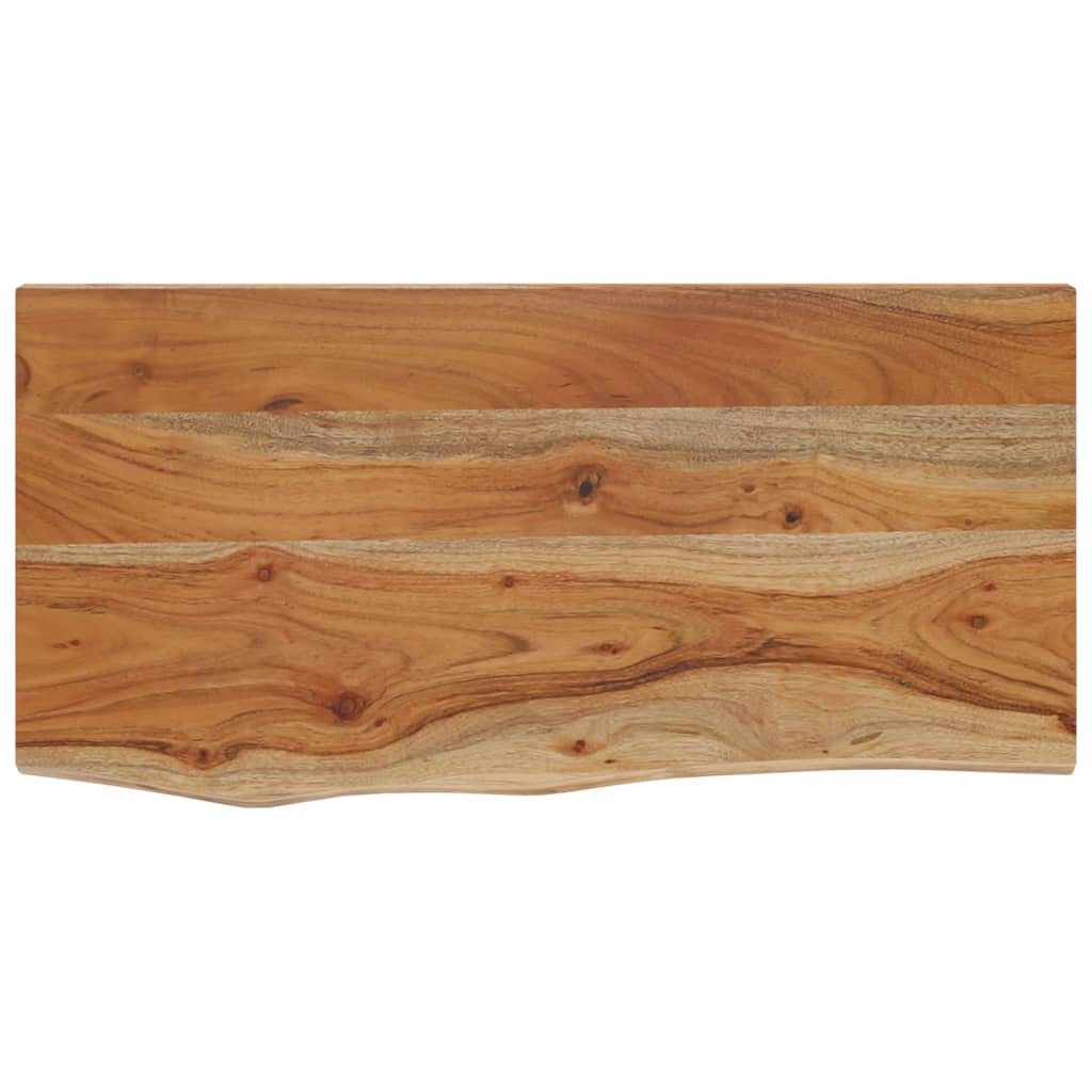 Wall Shelf 60x30x3.8 cm Rectangular Solid Wood Acacia Live Edge