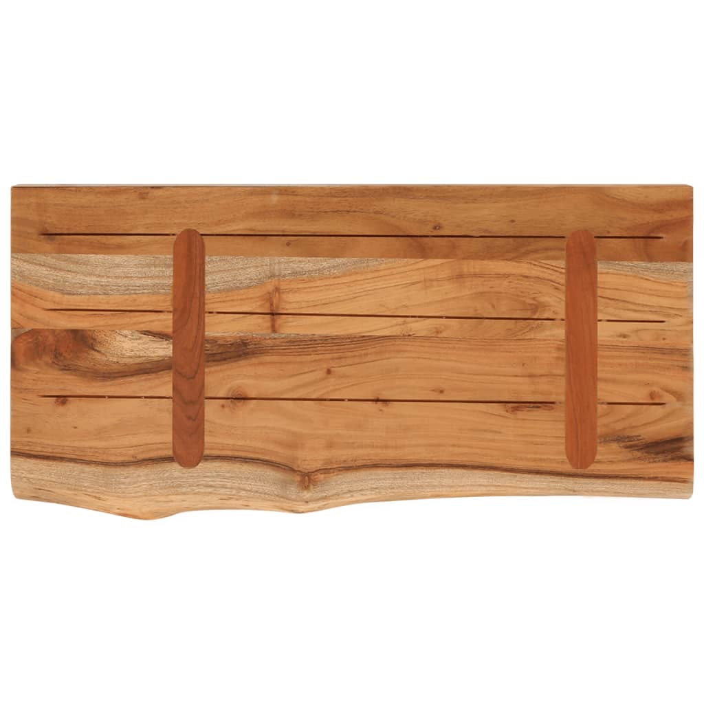 Wall Shelf 60x30x3.8 cm Rectangular Solid Wood Acacia Live Edge