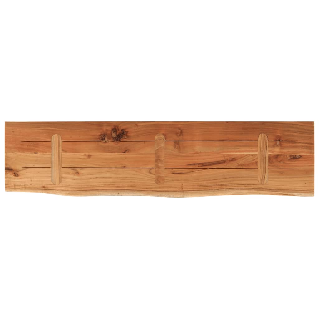 Wall Shelf 120x30x3.8 cm Rectangular Solid Wood Acacia Live Edge