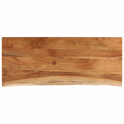 Table Top 110x40x3.8 cm Rectangular Solid Wood Acacia Live Edge