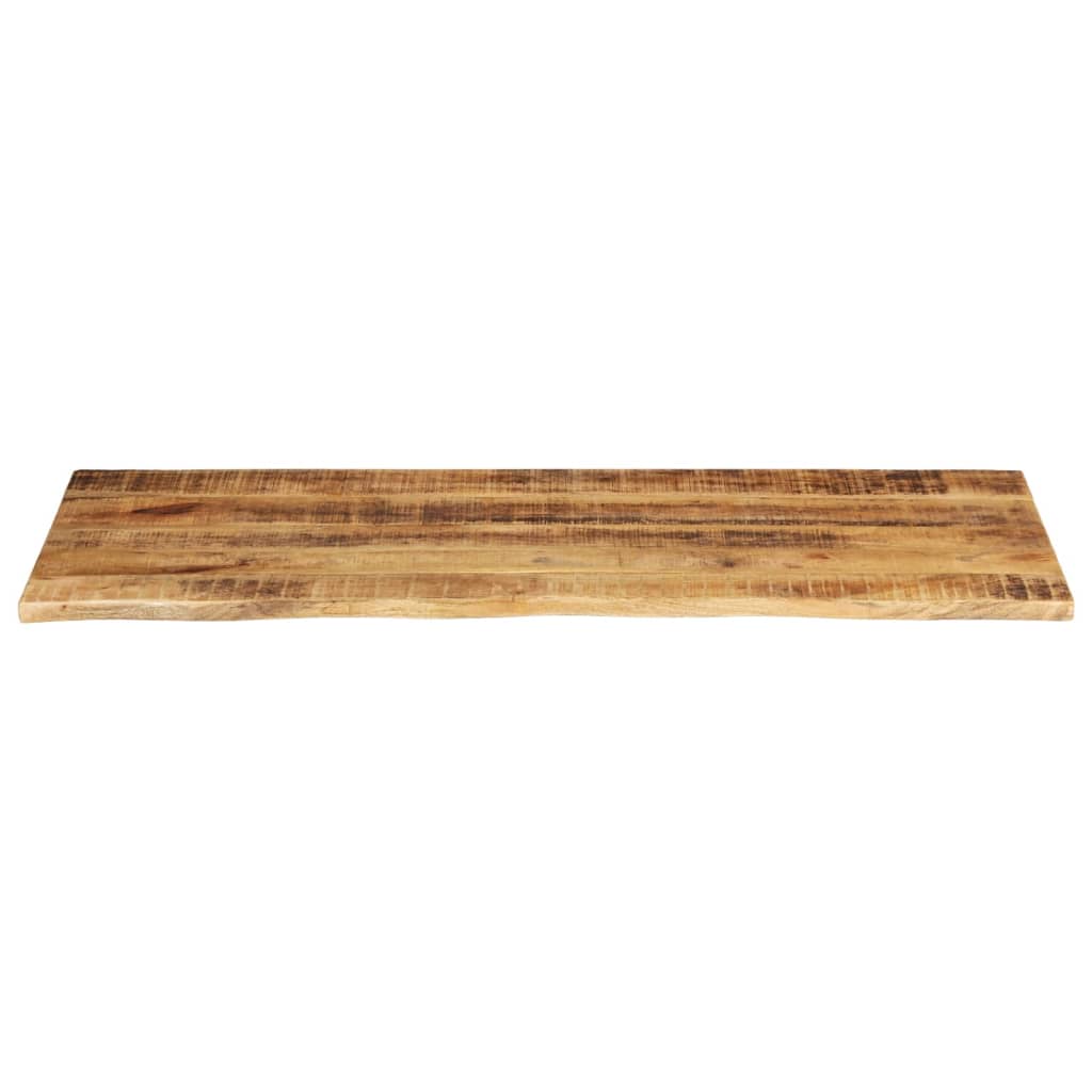 Table Top 140x60x2.5 cm Live Edge Solid Wood Rough Mango