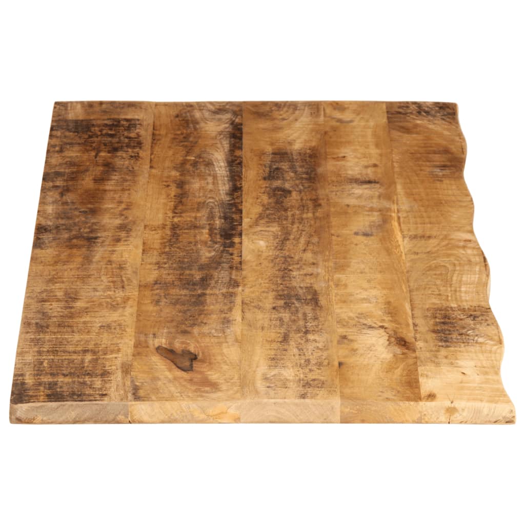 Table Top 140x60x2.5 cm Live Edge Solid Wood Rough Mango