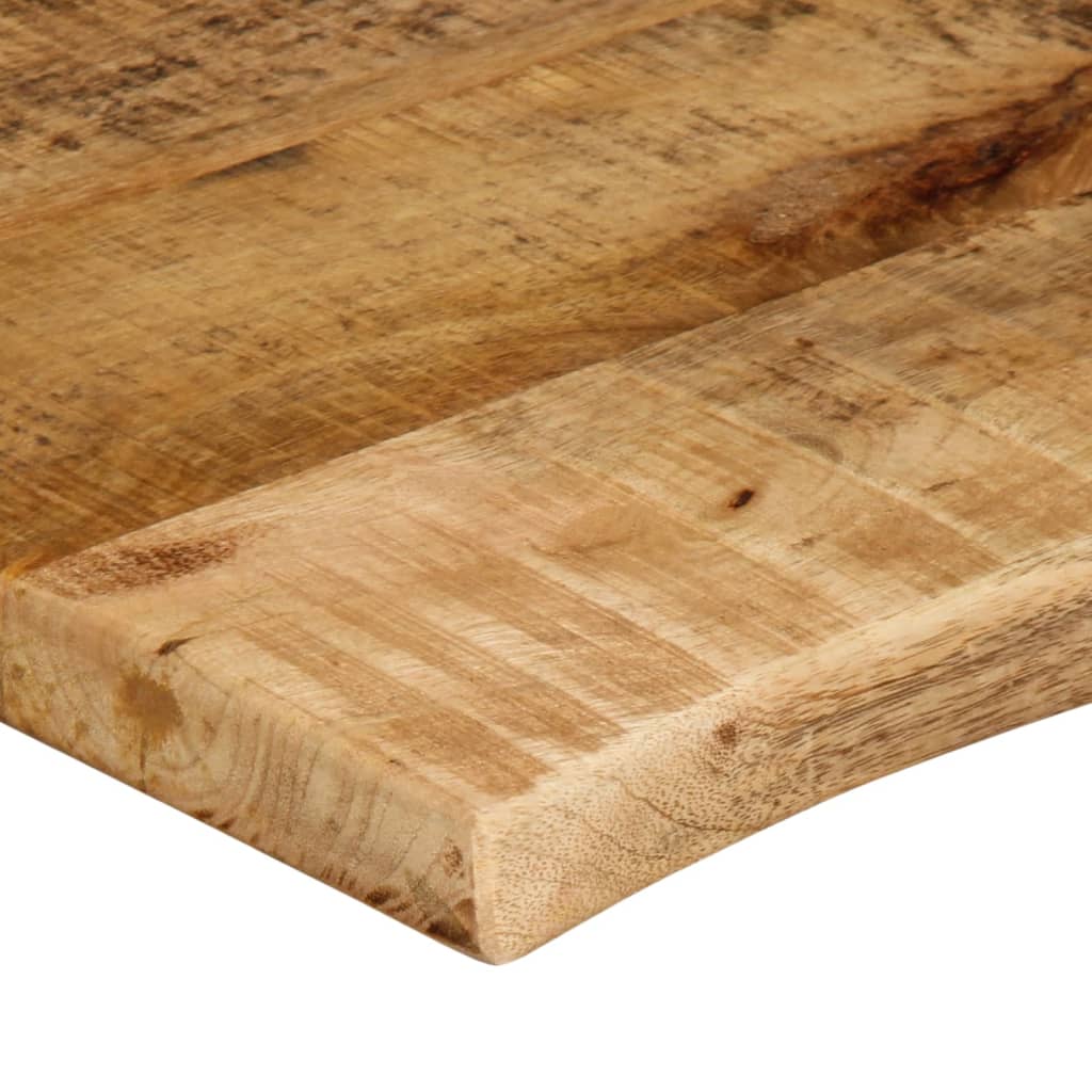 Table Top 140x60x2.5 cm Live Edge Solid Wood Rough Mango